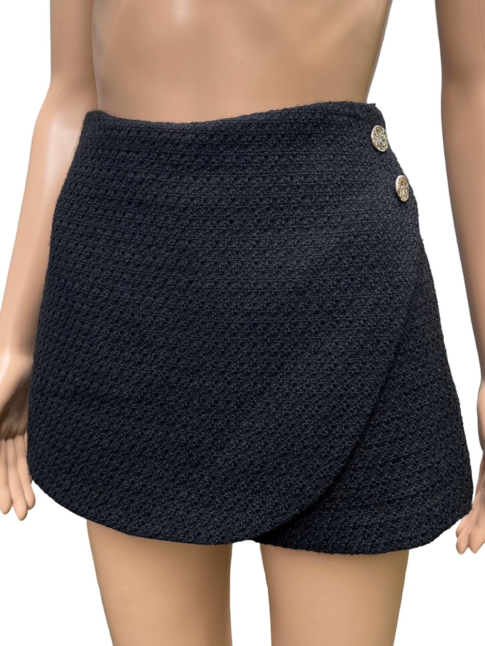 Dynamite Wool Blend Tweed Wrap Skort Size 2